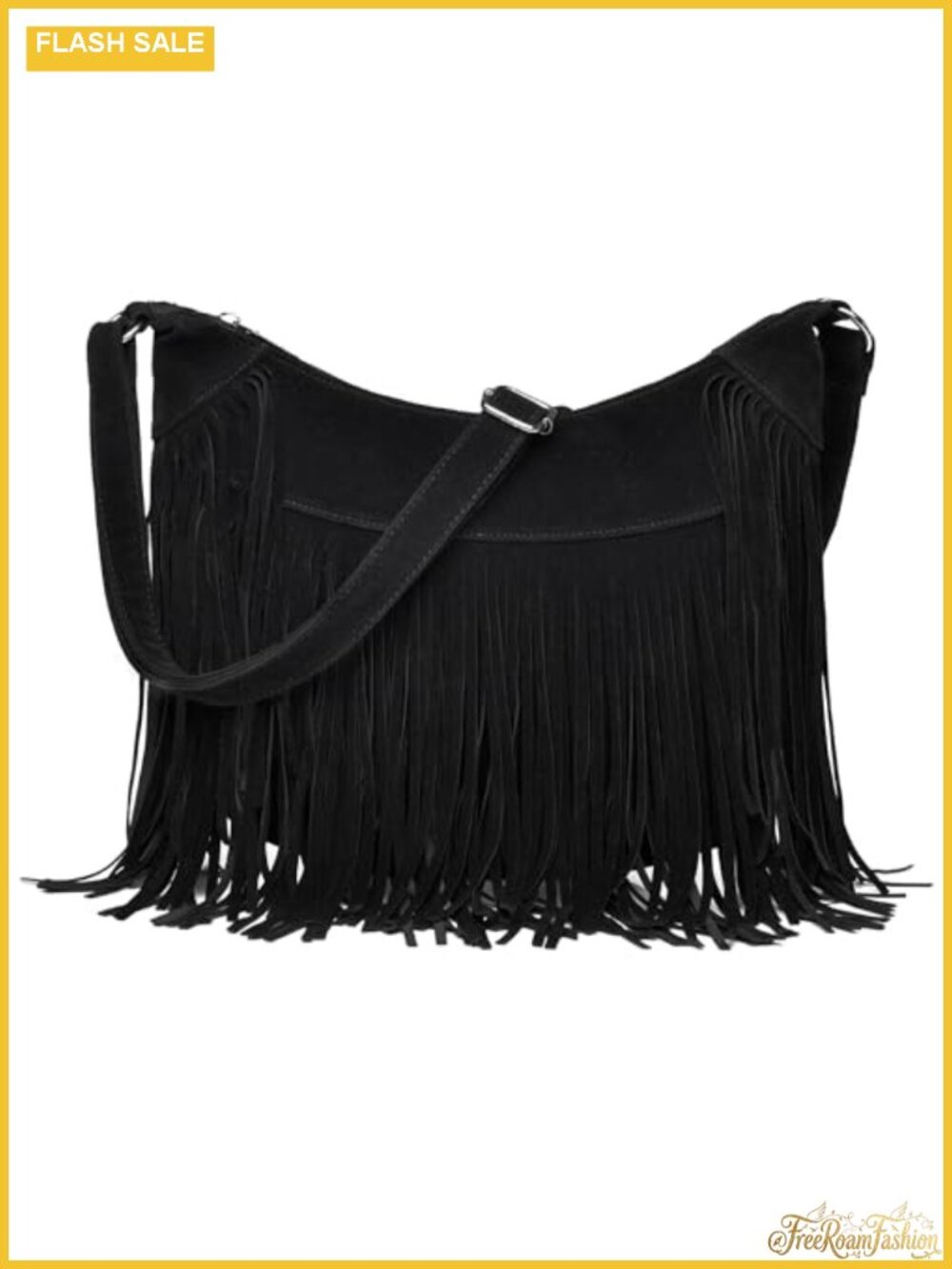 Fringe Hobo Bag Vintage Vegan Suede Western Crossbody Shoulder Purse